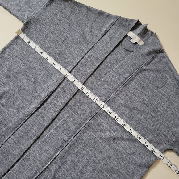 Ann Taylor LOFT Gray Open Cardigan Sweater - Picture 4 of 13